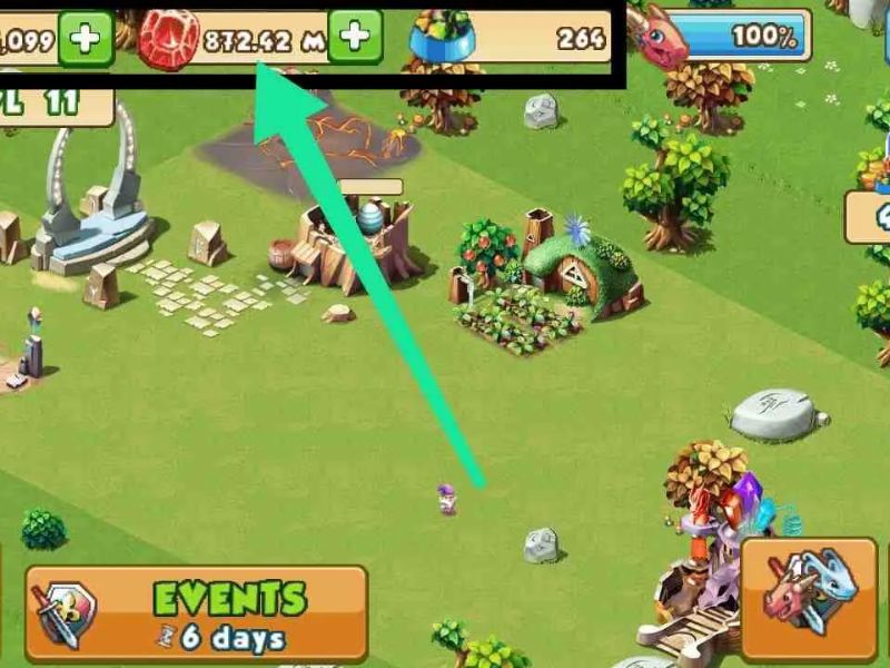 Full Kim Cương, Tiền Trong Dragon Mania Hack