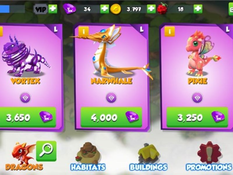 Mở Khóa Tất Cả Rồng Trong Dragon Mania Hack