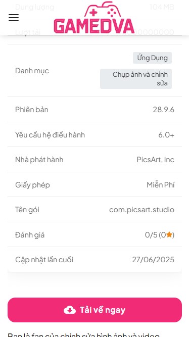 Hướng Dẫn Tải Và Cài Đặt PicsArt Mod APK