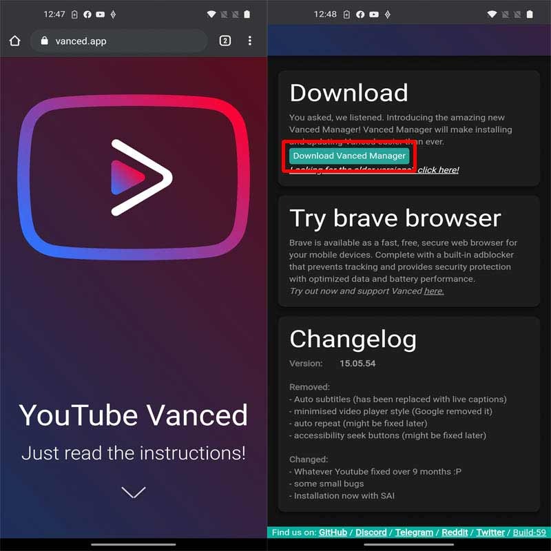Banner Youtube Vanced MOD APK 1