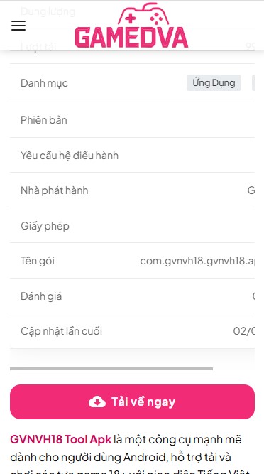 Hướng Dẫn Tải Và Cài Đặt GVNVH18 Tool Apk