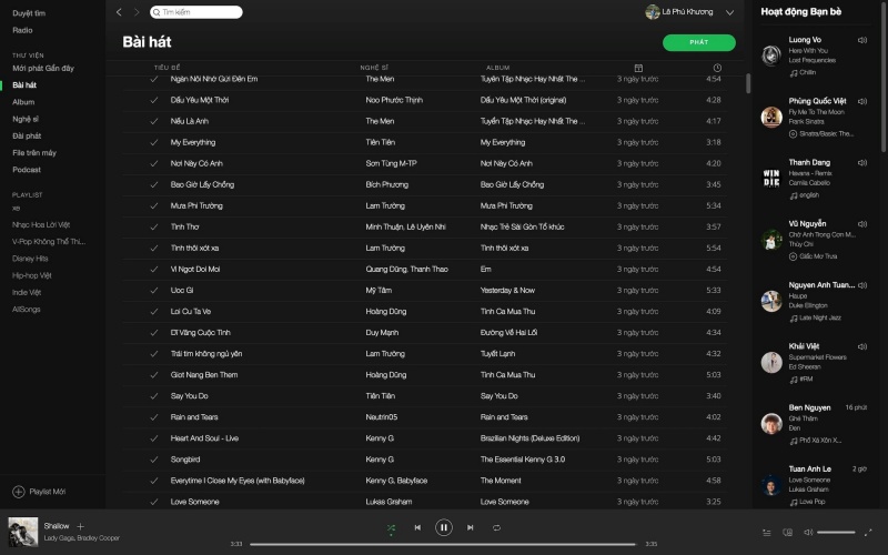 Quản lý và tùy chỉnh playlist dễ dàng