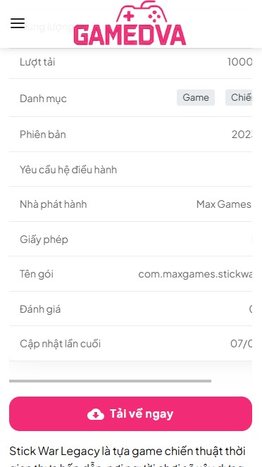Hướng Dẫn Cài Đặt và Tải Stick War: Legacy Hack Vô Hạn Nâng Cấp Và Kim Cương