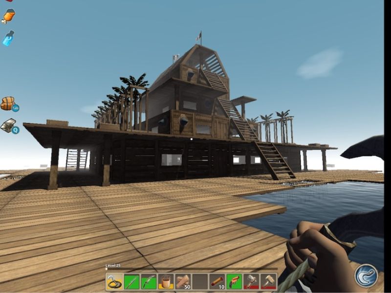 Đồ họa 3D thực tế HD trong Raft Survival