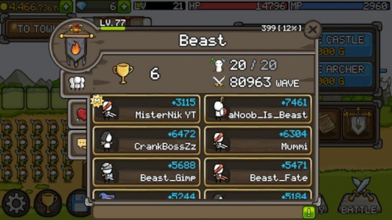 Grow Castle Hack