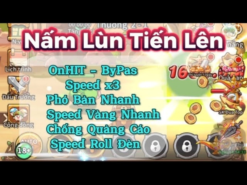 Hack Nấm Lùn Tiến Lên