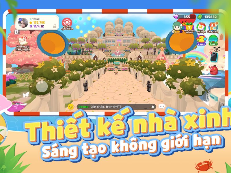 Tạo phong cách với chất riêng của bạn trong Hack Play Together VNG Mod APK